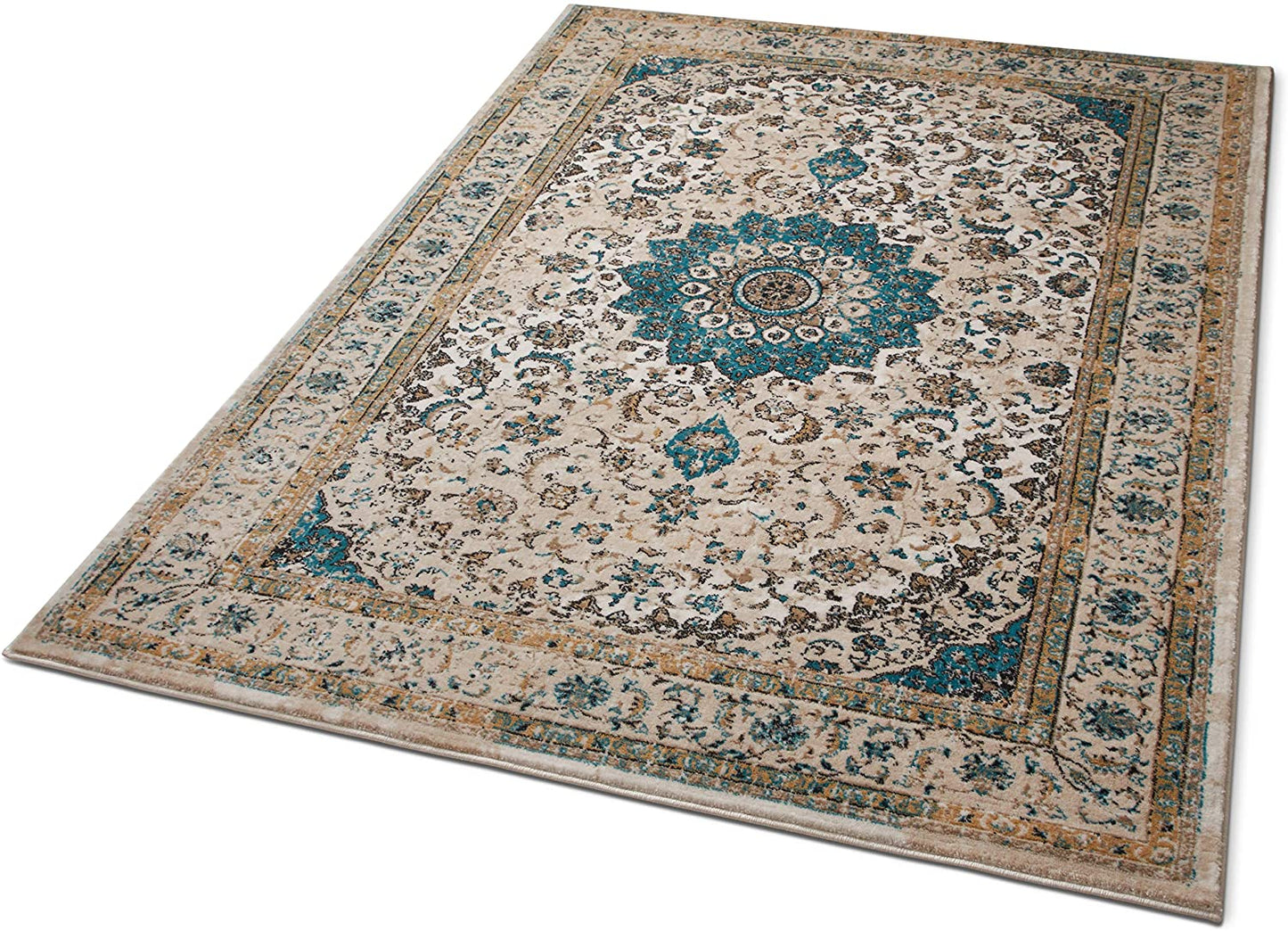 Well Woven Mahal Luxbury Traditional Area Rug, Beige