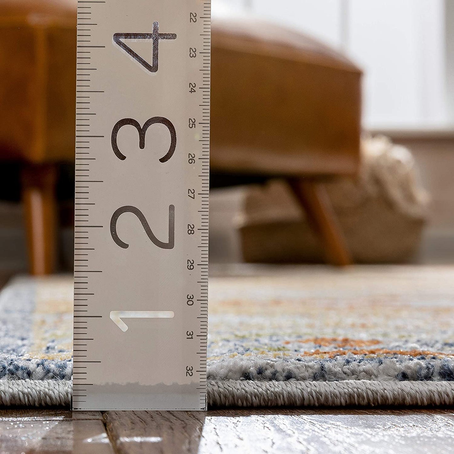 Elu Cream Vintage Panel Pattern Area Rug