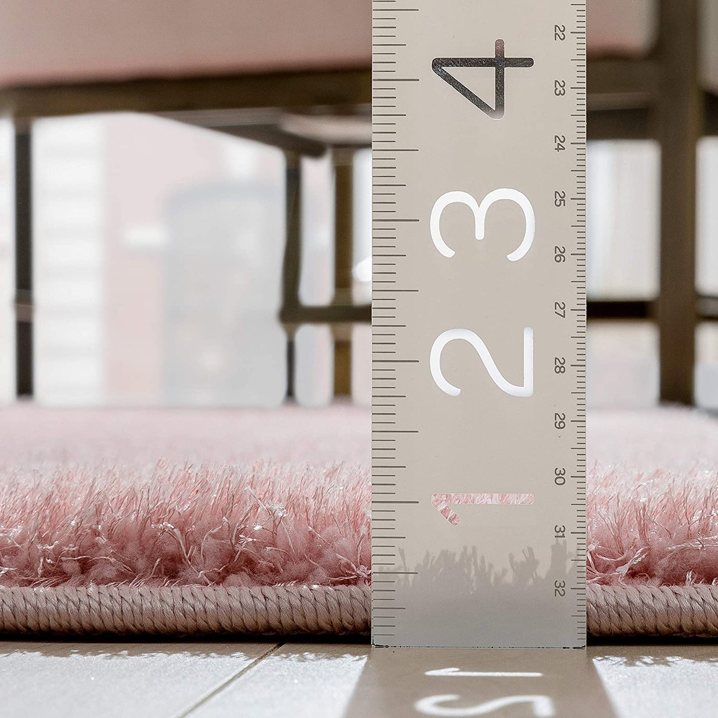 Ciel Blush Pink Ultra-Soft Multi-Textured Shimmer Pile Area Rug