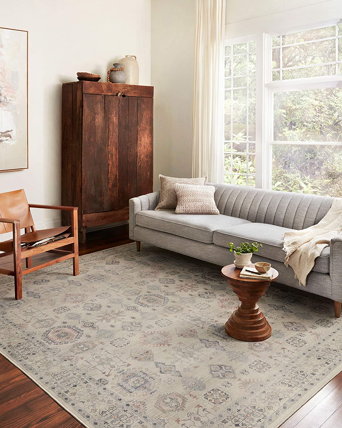 Hathaway Collection Beige / Multi, Traditional Soft Area Rug