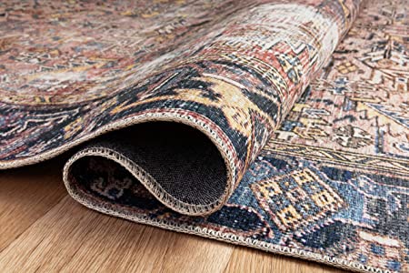 Chris Loves Julia x Loloi Jules JUL-05 Lagoon / Brick Oriental Area Rug 5'-0" x 7'-6"