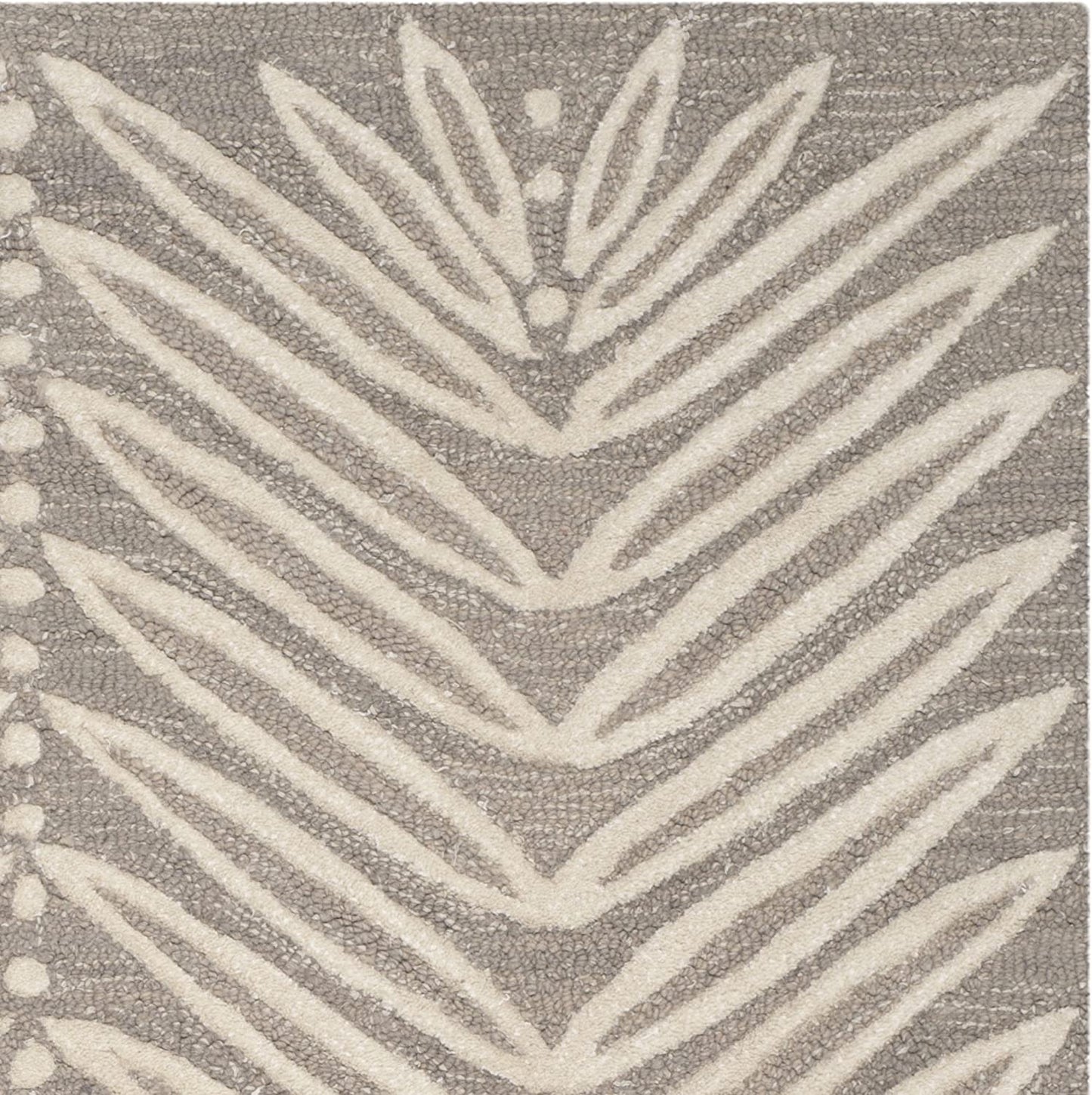 Blue Fir MSR3612C Handmade Chevron Leaves Wool & Viscose Soft Area Rug