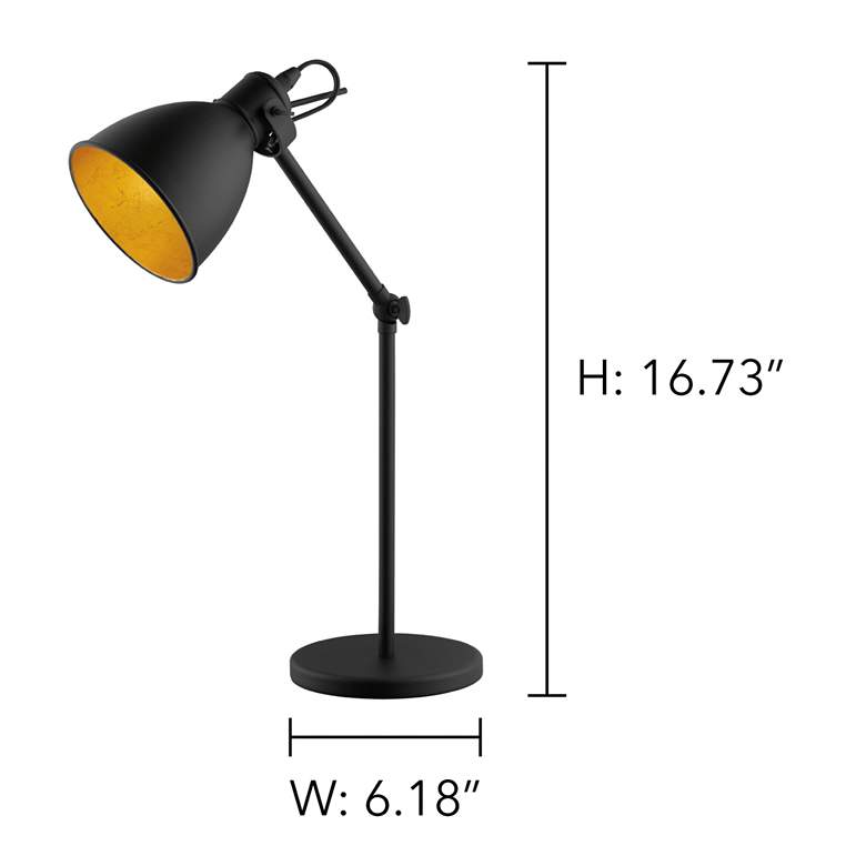 Eglo Priddy 2 Black Metal Modern Adjustable Desk Lamp