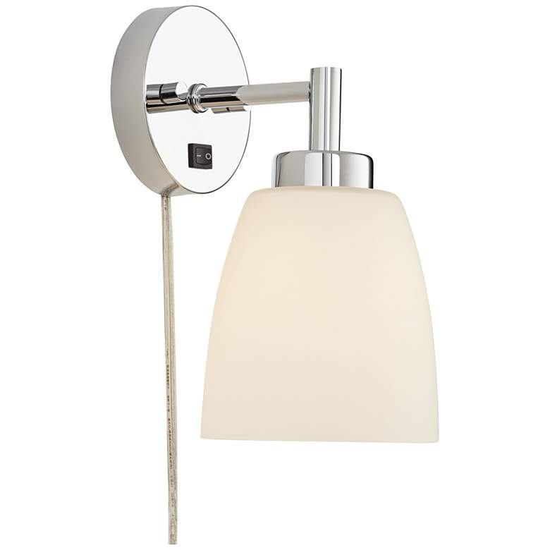 Avenue 10 1/4" High Polished Chrome Plug-In Wall Sconce Set of 2