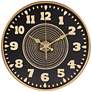 Willeton Black and Gold 14 1/2" Round Wall Clock