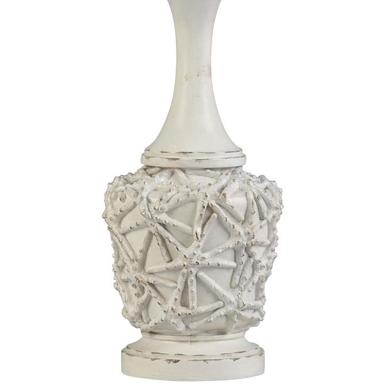 Lassa White Distressed Star Fish Urn Table Lamp