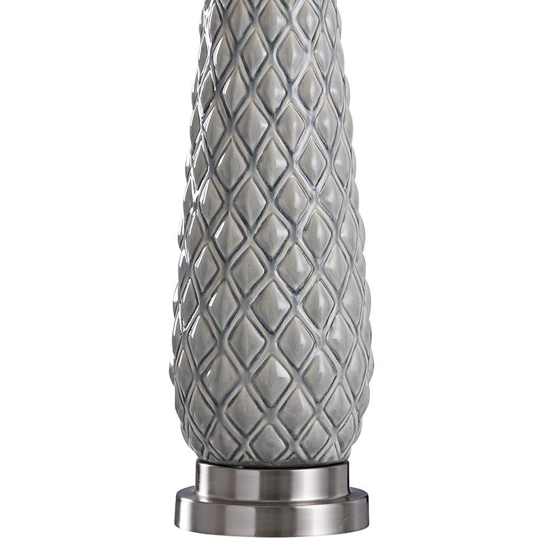 Hanson Light Gray Diamond Ceramic Table Lamp