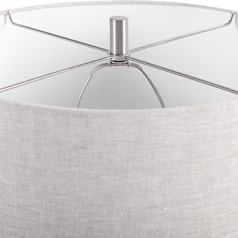 Pebbles Metallic Charcoal Gray Finish Ceramic Table Lamp