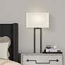 Possini Euro Portico Black Metal Plug-In Wall Lamp