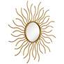 Zoey Gold Leaf Sunburst 32 3/4" Round Wall Art
