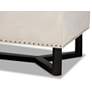 Baxton Studio Esther Beige Velvet Storage Ottoman