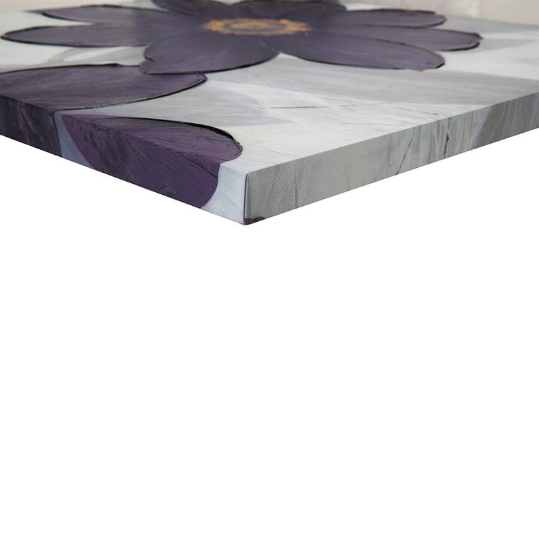 Midnight Bloom Plum 30" Square Canvas Wall Art