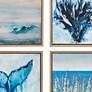 Seascape 4-Piece Gel Coat Framed Canvas Wall Art Set