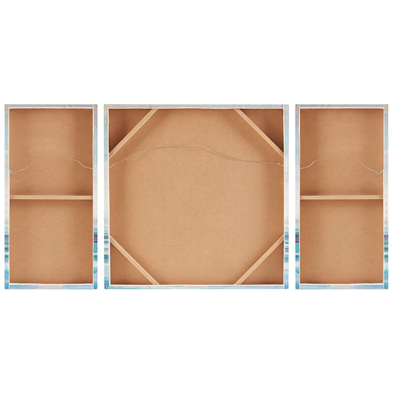 Teal Tides 30" High 3-Piece Gel Coat Canvas Wall Art Set