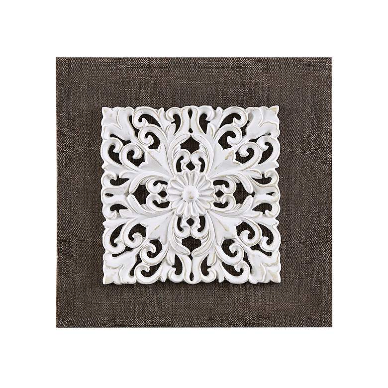 White Mandala Trinity 12" 3-Piece 3D Canvas Wall Art Set