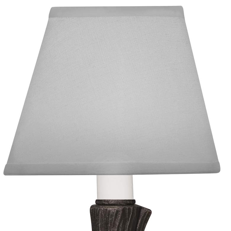 9 1/2" High Rust Metal Accent Table Lamp