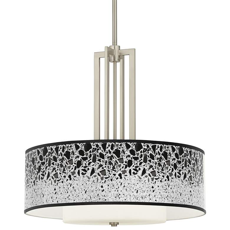Terrazzo Carey 24" Brushed Nickel 4-Light Chandelier