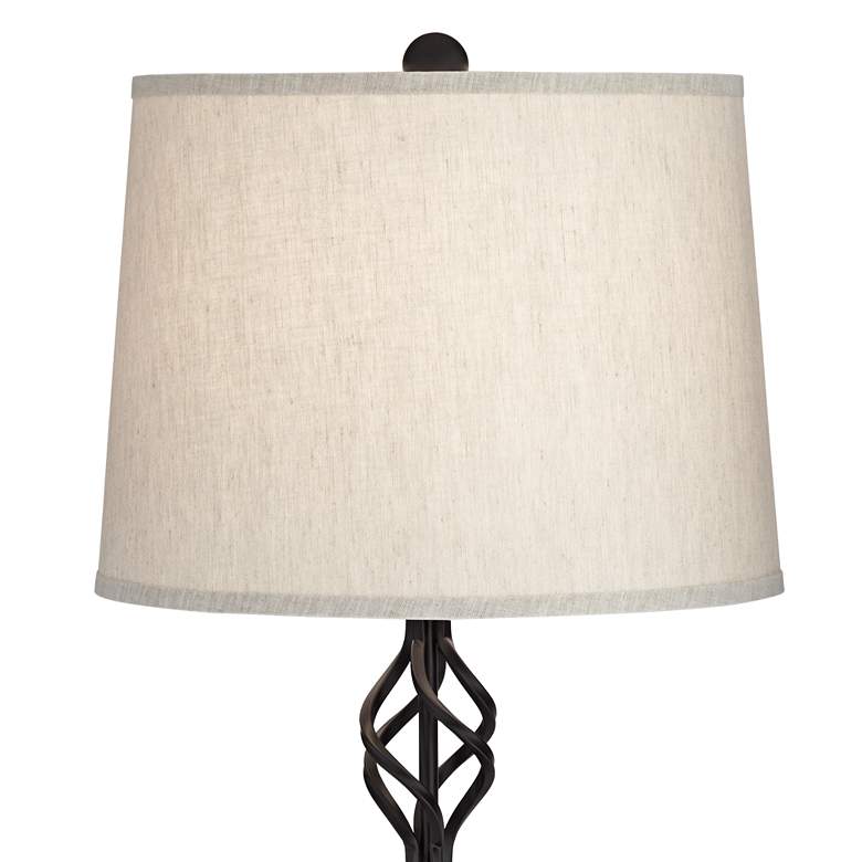 Iron Scroll Rustic Traditional Table Lamp