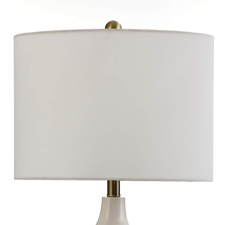 Bristol Ivory Dimpled Molded Vase Table Lamp