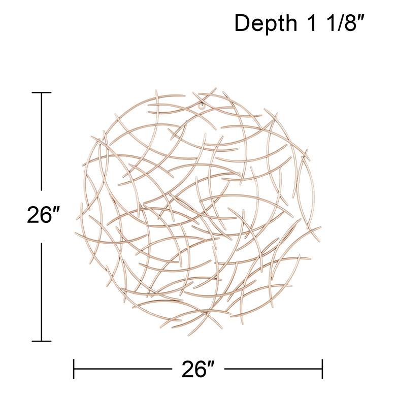 Sena 26" x 26" Copper Finish Modern Metal Wall Art