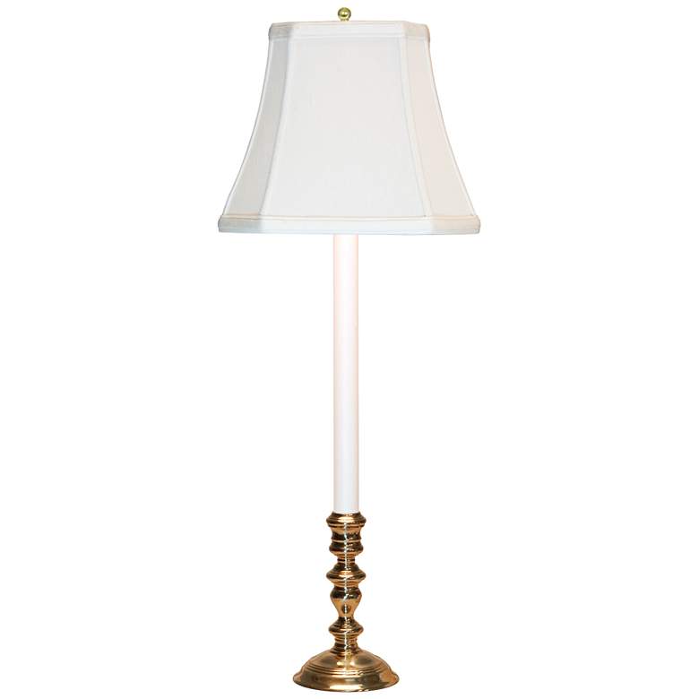 Brookwood Candlestick Buffet Table Lamp with Off-White Shade