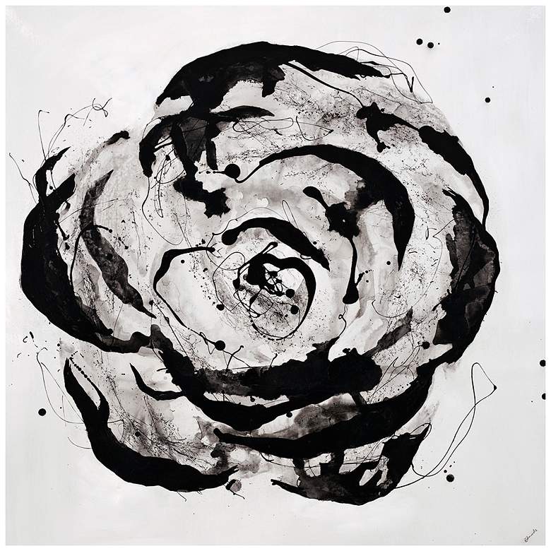 Black Beauty 30" Square Stretched Canvas Wall Art