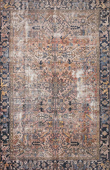 Chris Loves Julia x Loloi Jules JUL-01 Merlot / Multi Oriental Area Rug 7'-6" x 9'-6"