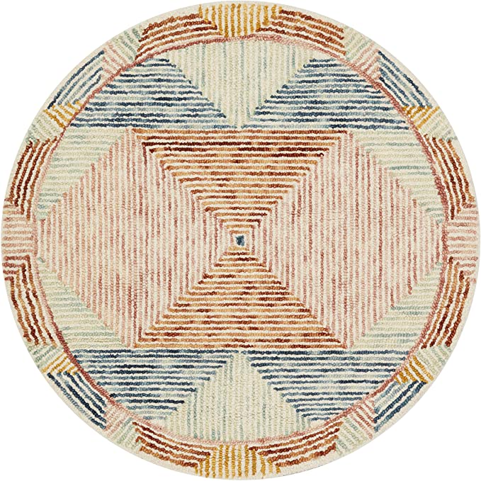 Spectrum Ivory / Multi Contemporary Accent Soft Area Rug