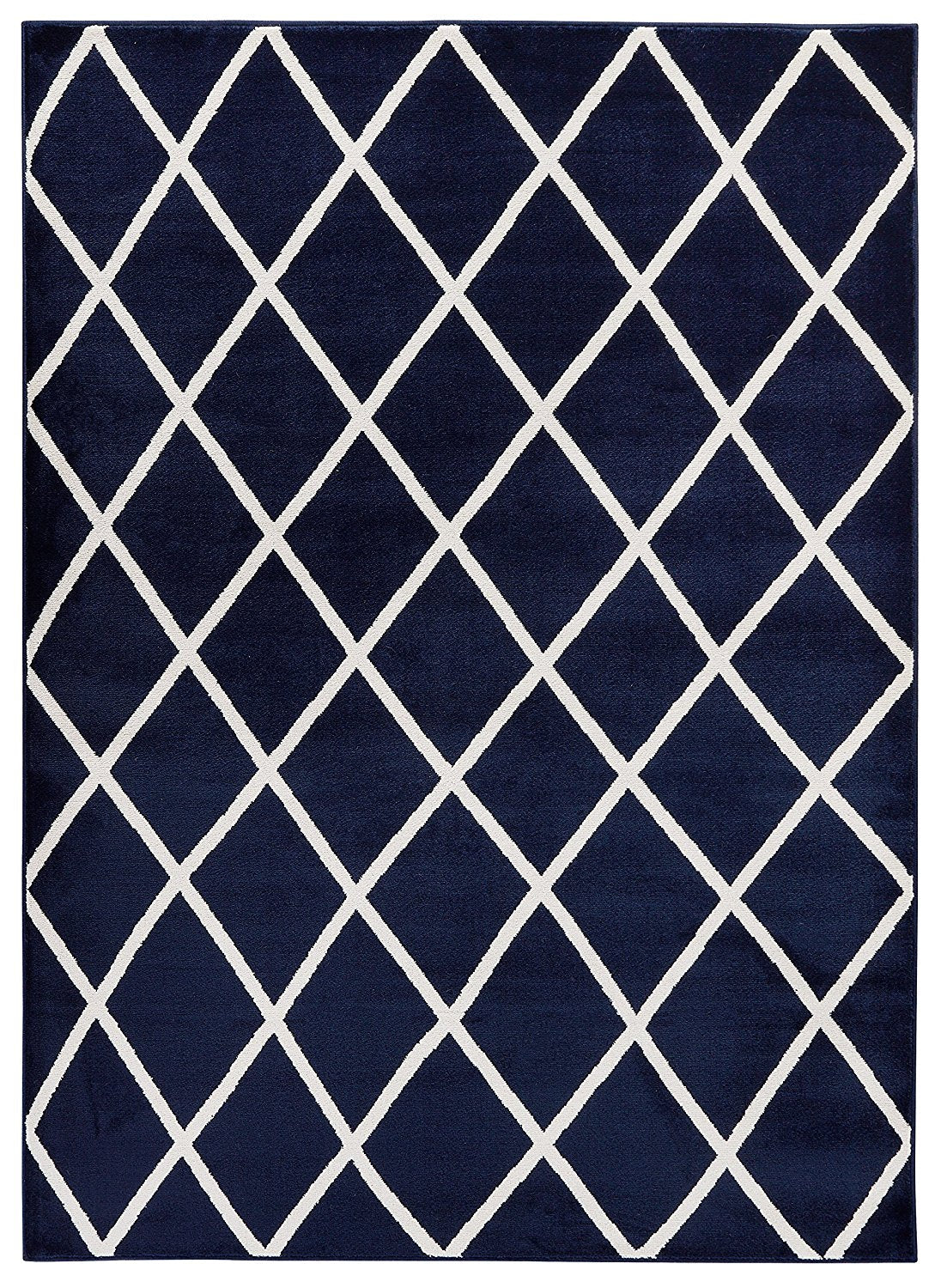Navy Ivory Trellis Area Rugs