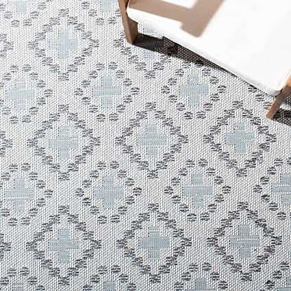Ivory/Grey MSRO307F Indoor/ Outdoor Waterproof Easy Cleaning Patio Backyard Mudroom Area Rug