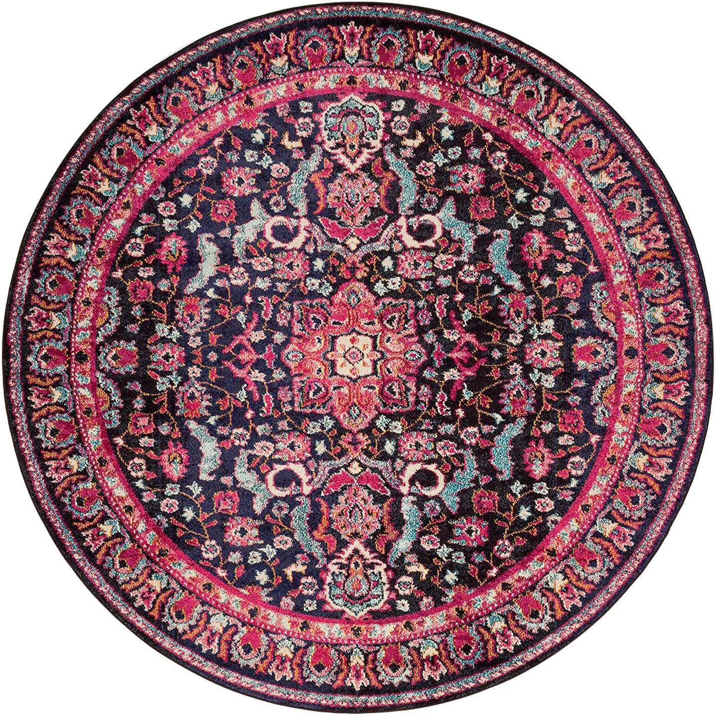 NADIA Soft Area Rug MIDNIGHT/PINK