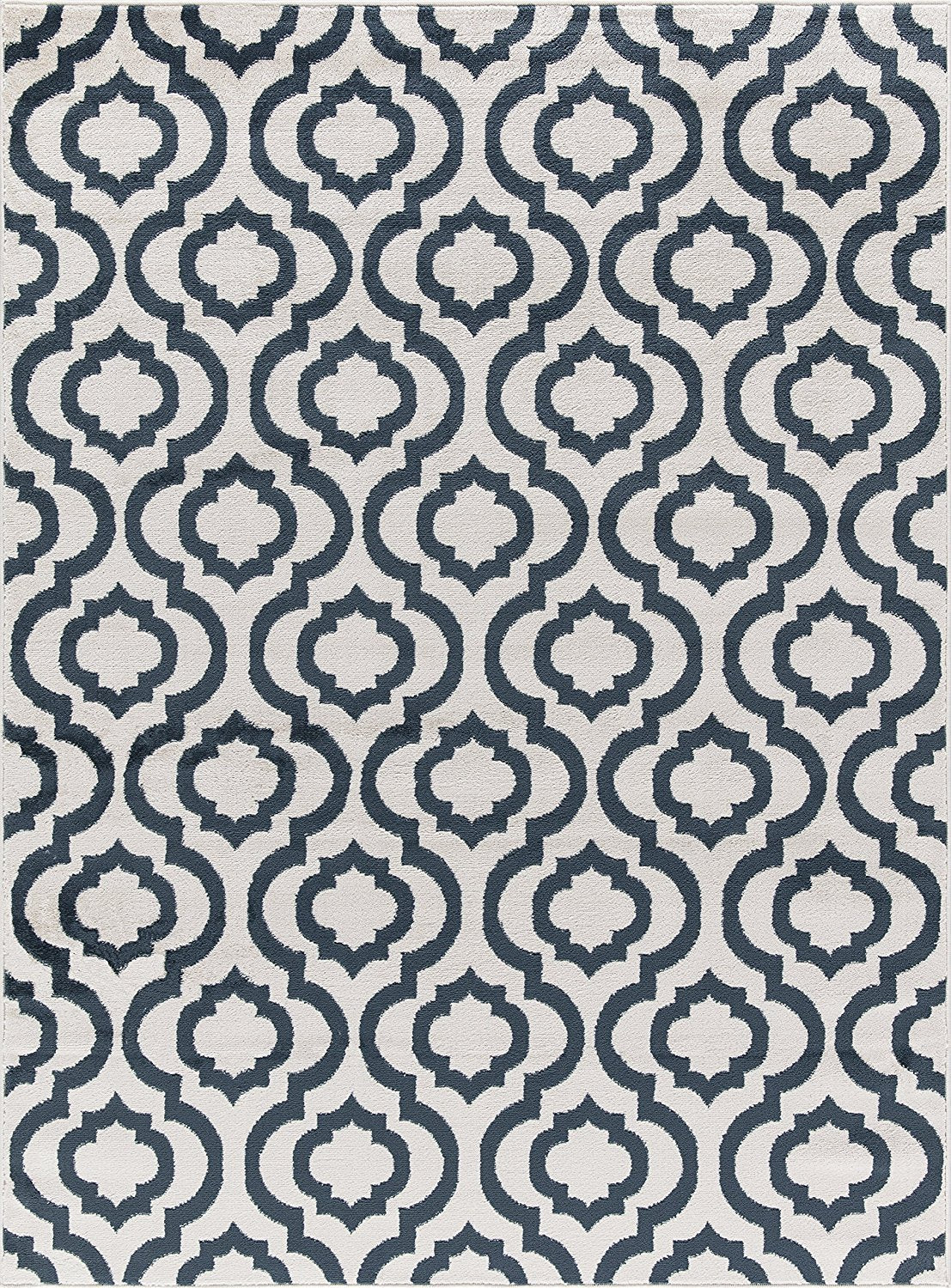 Trellis Design Ivory/Teal Area Rugs