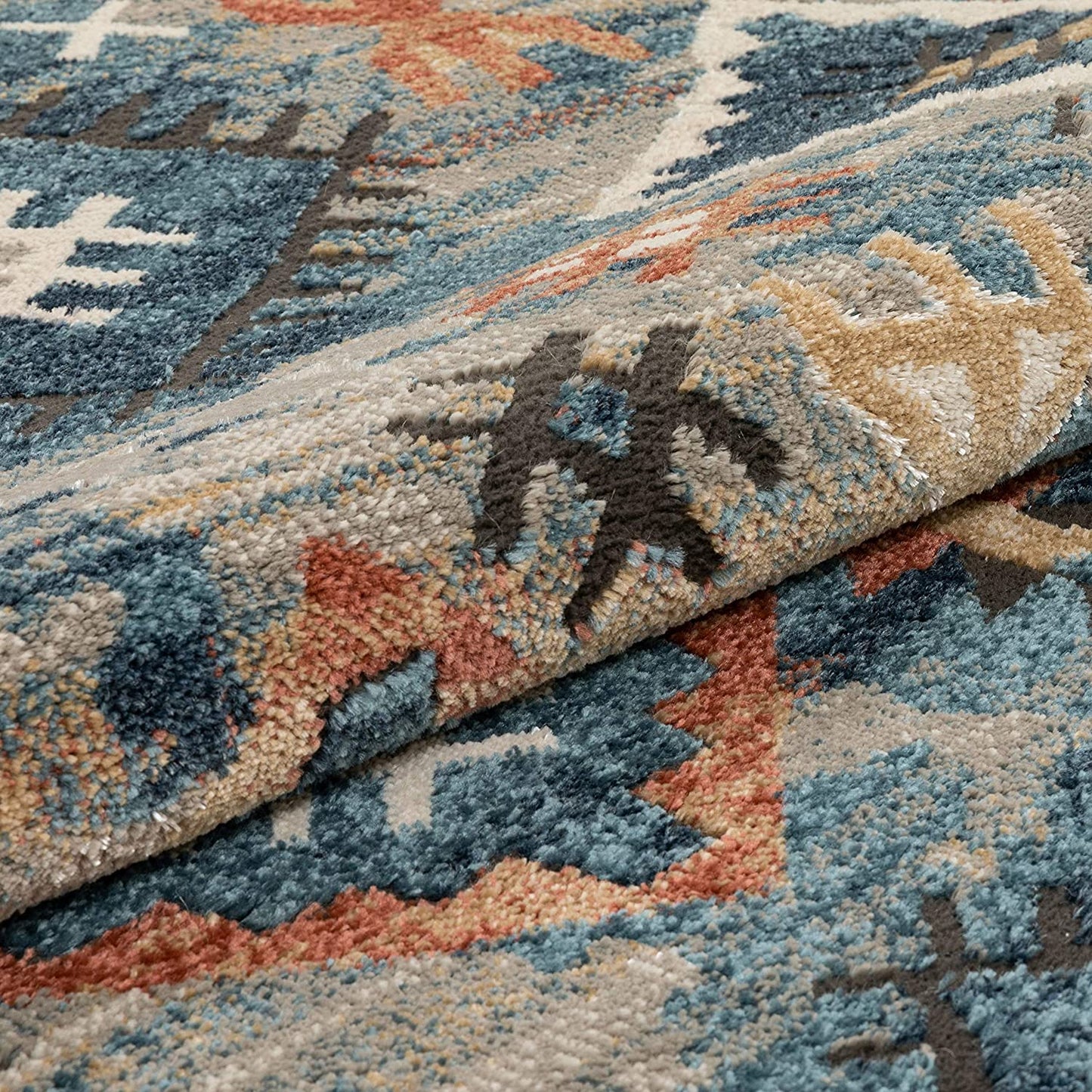 Laci Blue Moroccan Tribal Area Rug