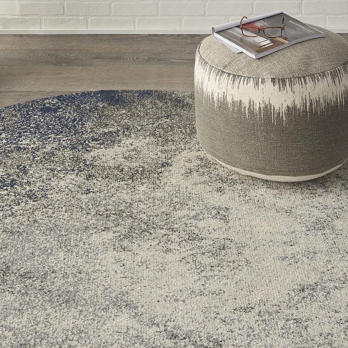 Modern Abstract Charcoal/Ivory Soft Area Rug