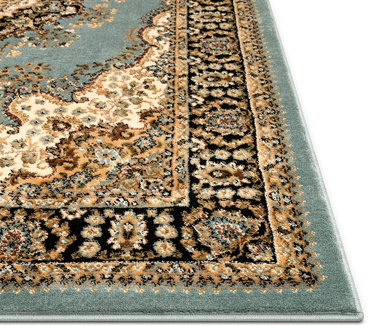 Medallion Oriental Persian Area Rug Blue