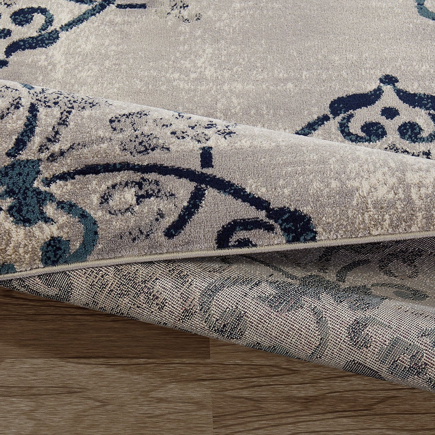 Design Gray/Grey / Navy / Teal / Beige Area Rugs