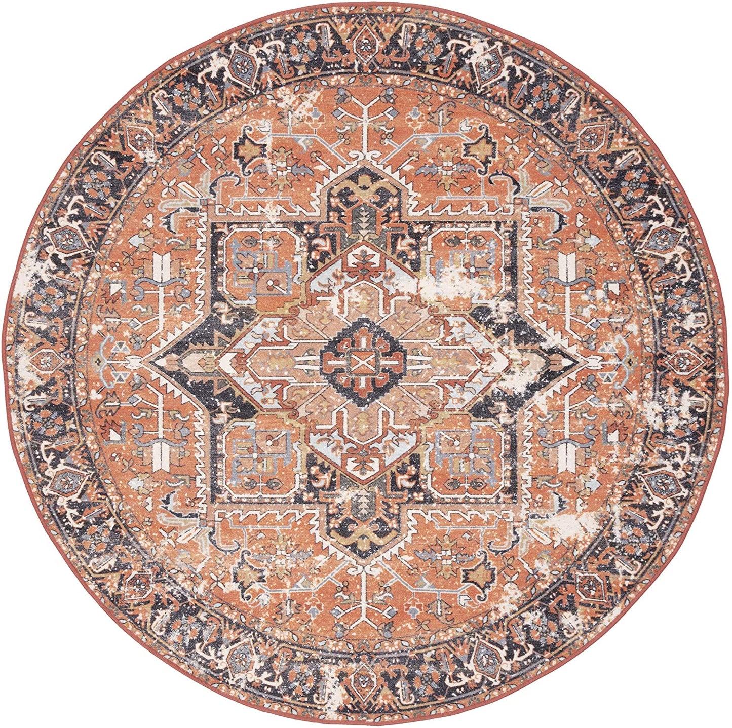 Florence Vintage Persian Area Rug, Rust