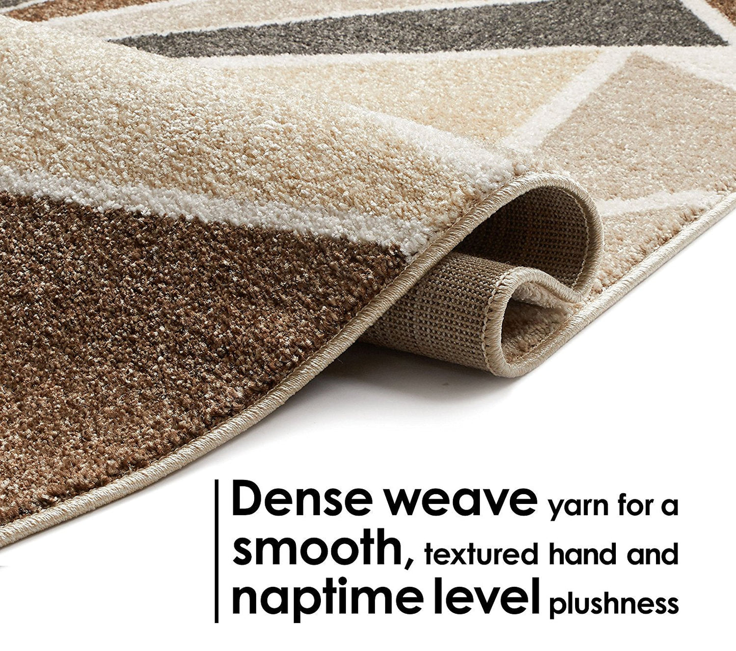 Modern Geometric Brown Beige Dark Grey Area Rugs