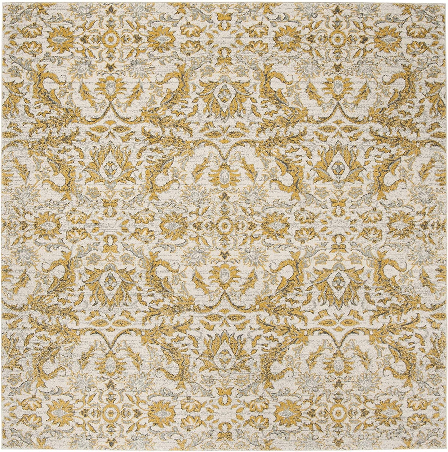Evoke Collection Non-Shedding Stain Resistant Living Room Bedroom Area ivory / Gold