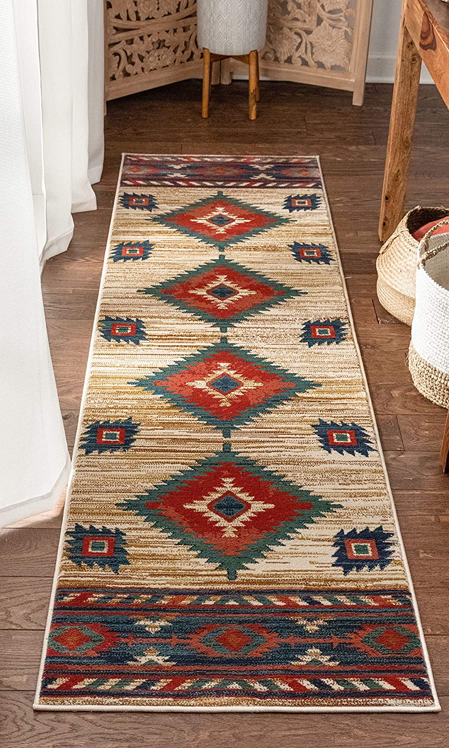 Lizette Cream Traditional Medallion Area Rug