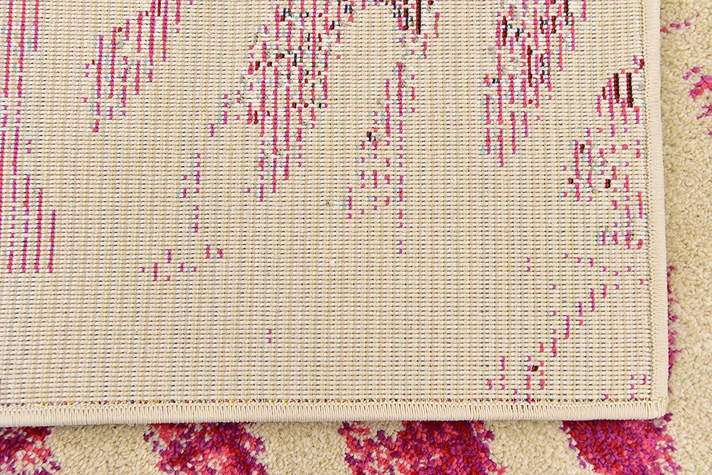 Coastal Modern Coral Lobster Shells Soft Area Rug, Pink/Beige