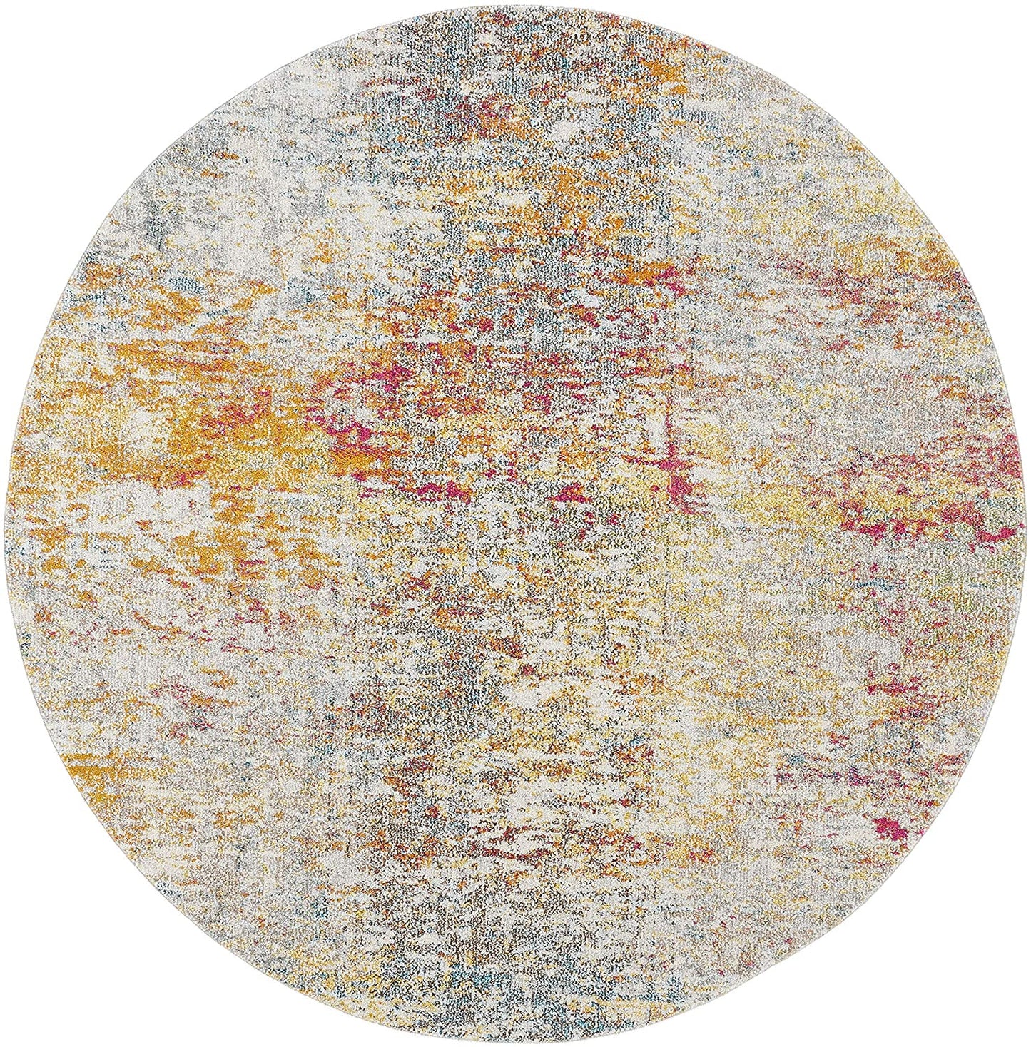 Modern Contemporary Abstract Area Rug, Grey/Turquoise