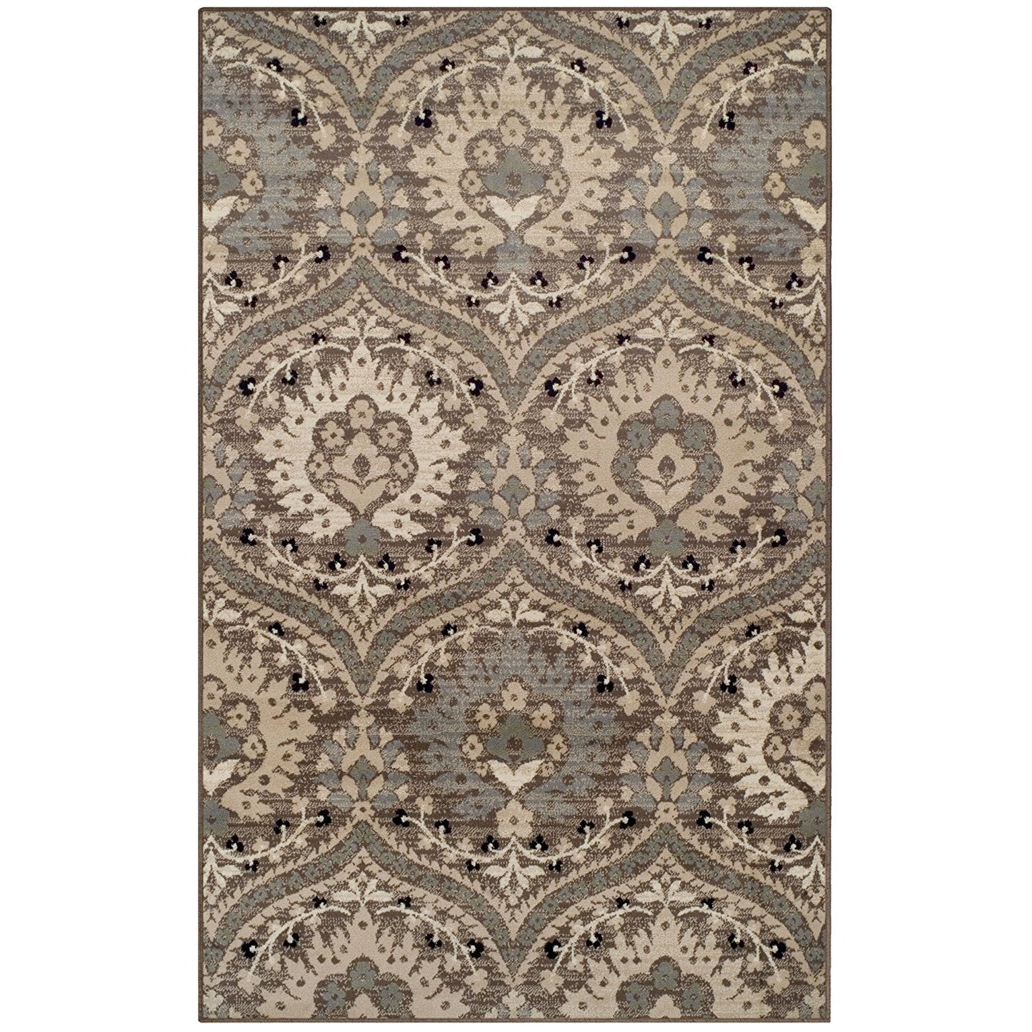 Floral Light Blue Area Rug