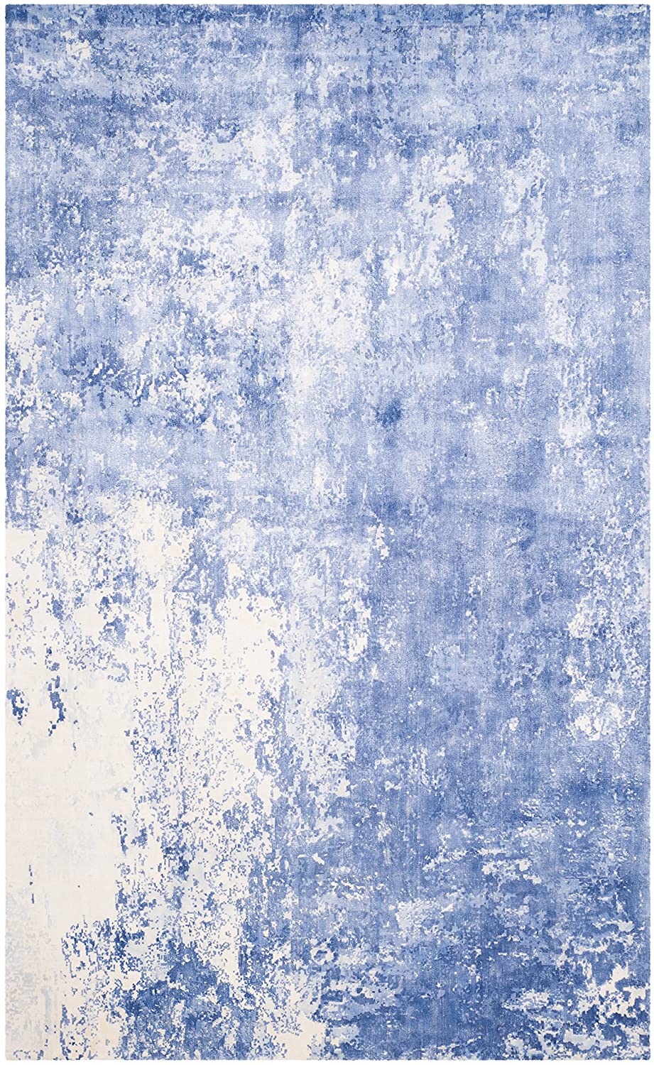 Mirage Collection MIR411A Handmade Modern Abstract Viscose Area Rug Aqua