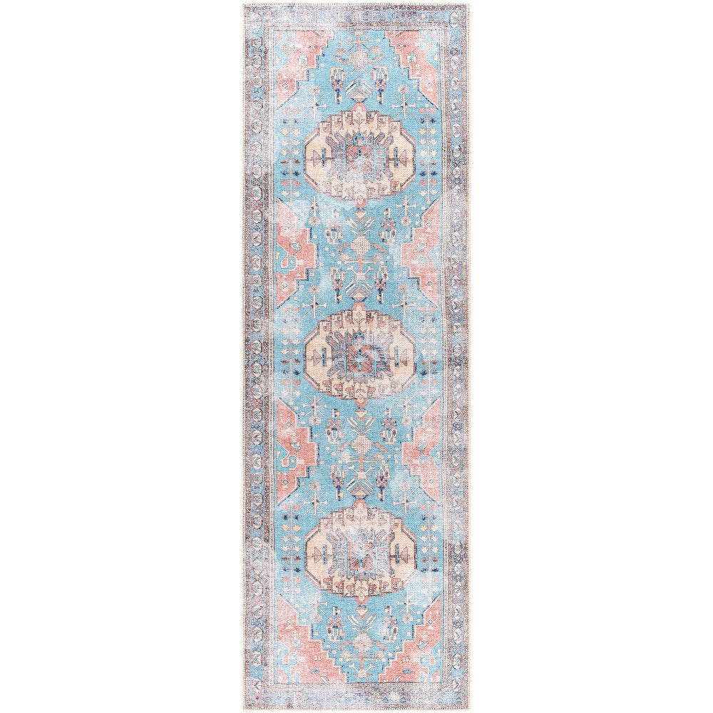 Vintage Global Printed Machine Washable Area Soft Rug