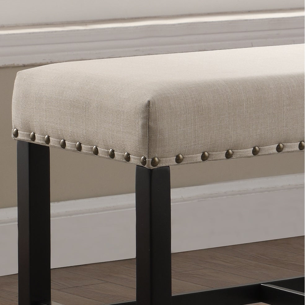 Biony Tufted Bench, Tan