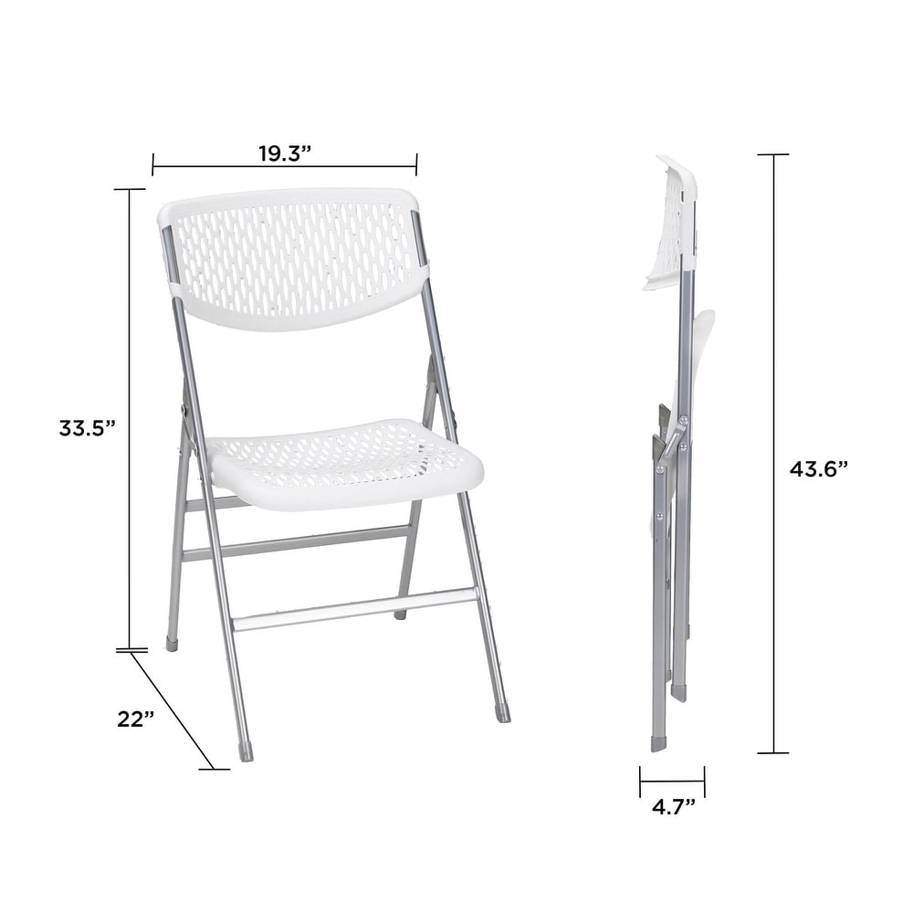 COSCO Ultra Comfort Commercial XL Plastic Folding Chair Set of 2