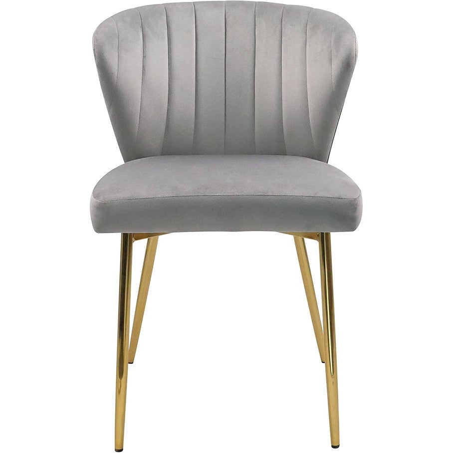 CTEX Modern Dining Chairs, Velvet Accent Chair, Living Room Chairs 1pcs - Grey