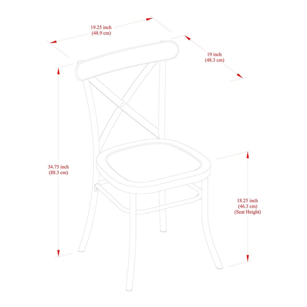 Collin Distressed White Dining Chair, Set of 2, Multiple Finishes