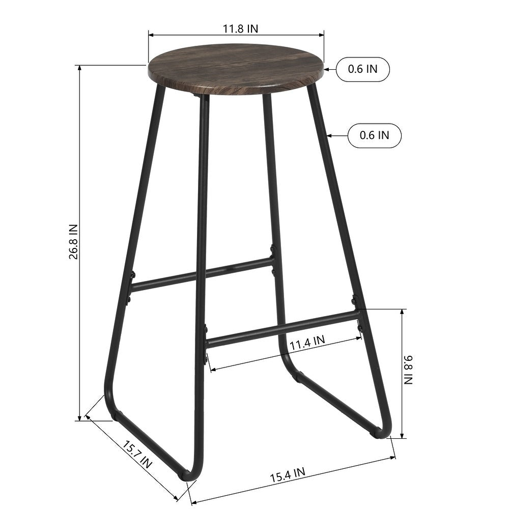Bar Stools, Set of 2 Round Bar Chairs for Living Room, Dining Room, Kitchen - N/A